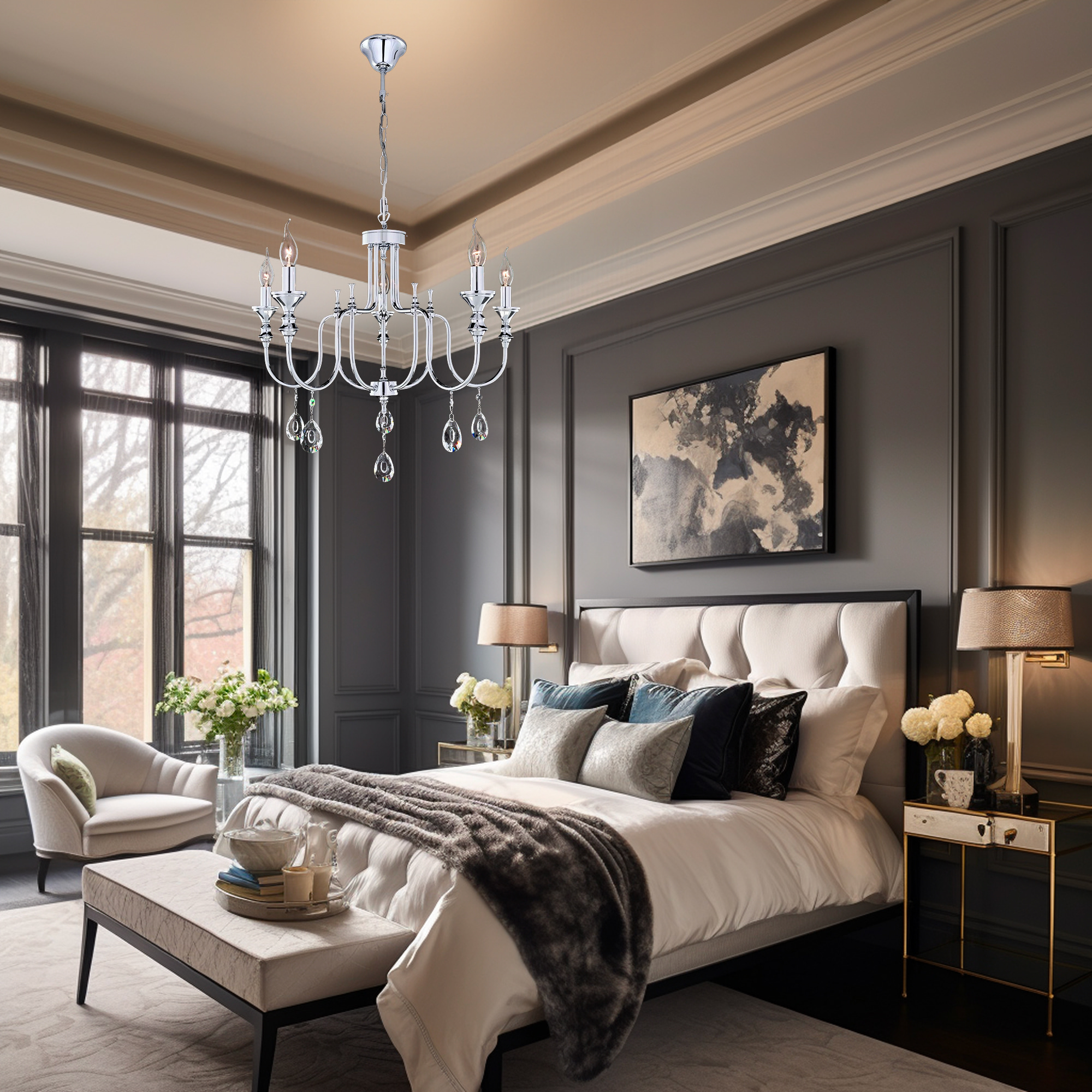 Citilux Рига CL437151 Люстра подвесная Хром арт. 88004