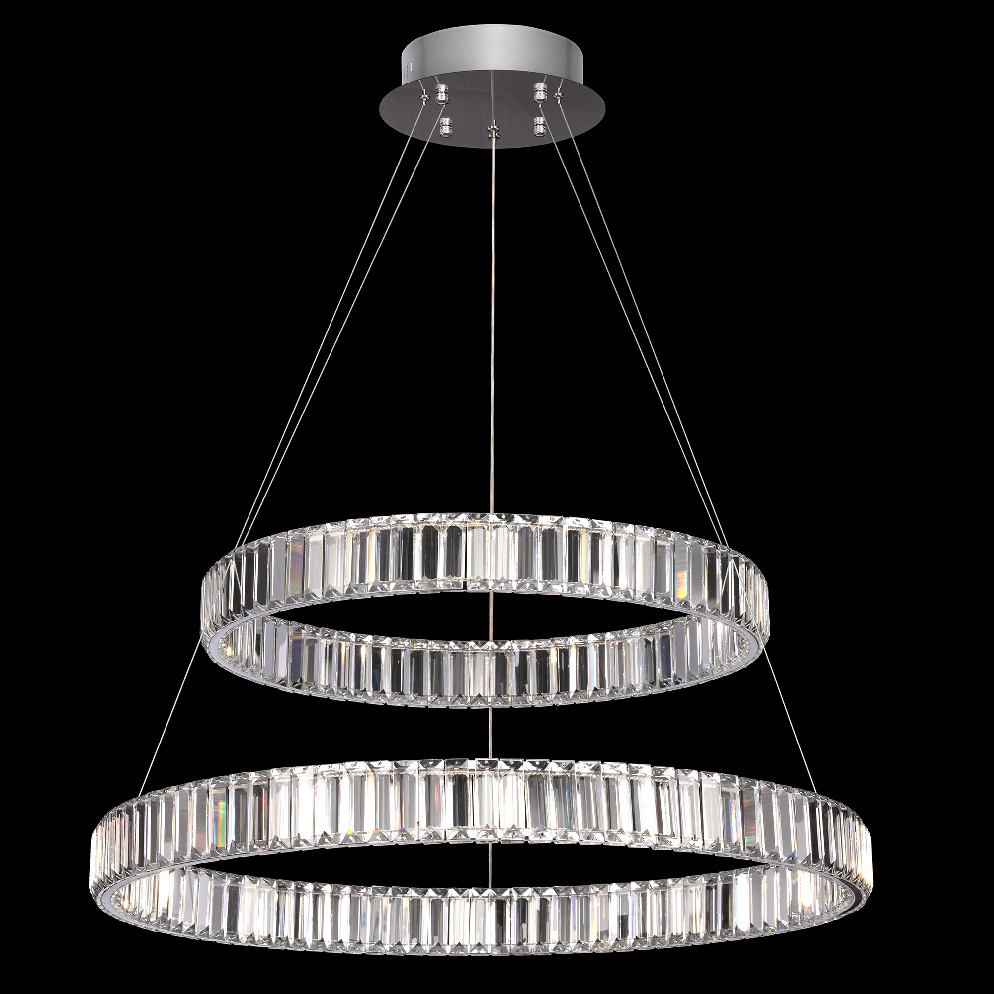 Citilux Чезаре CL338281 LED Люстра хрустальная с пультом Хром арт. 89035