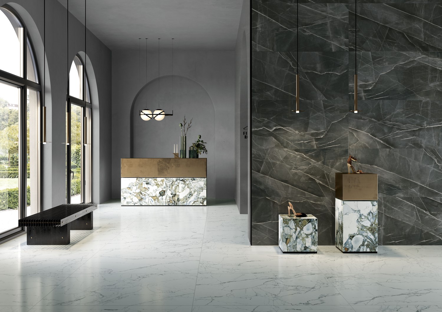Керамогранит Vitra СитиМарбл калакатта блэк LPR 60x120 (1,44) арт. 76417