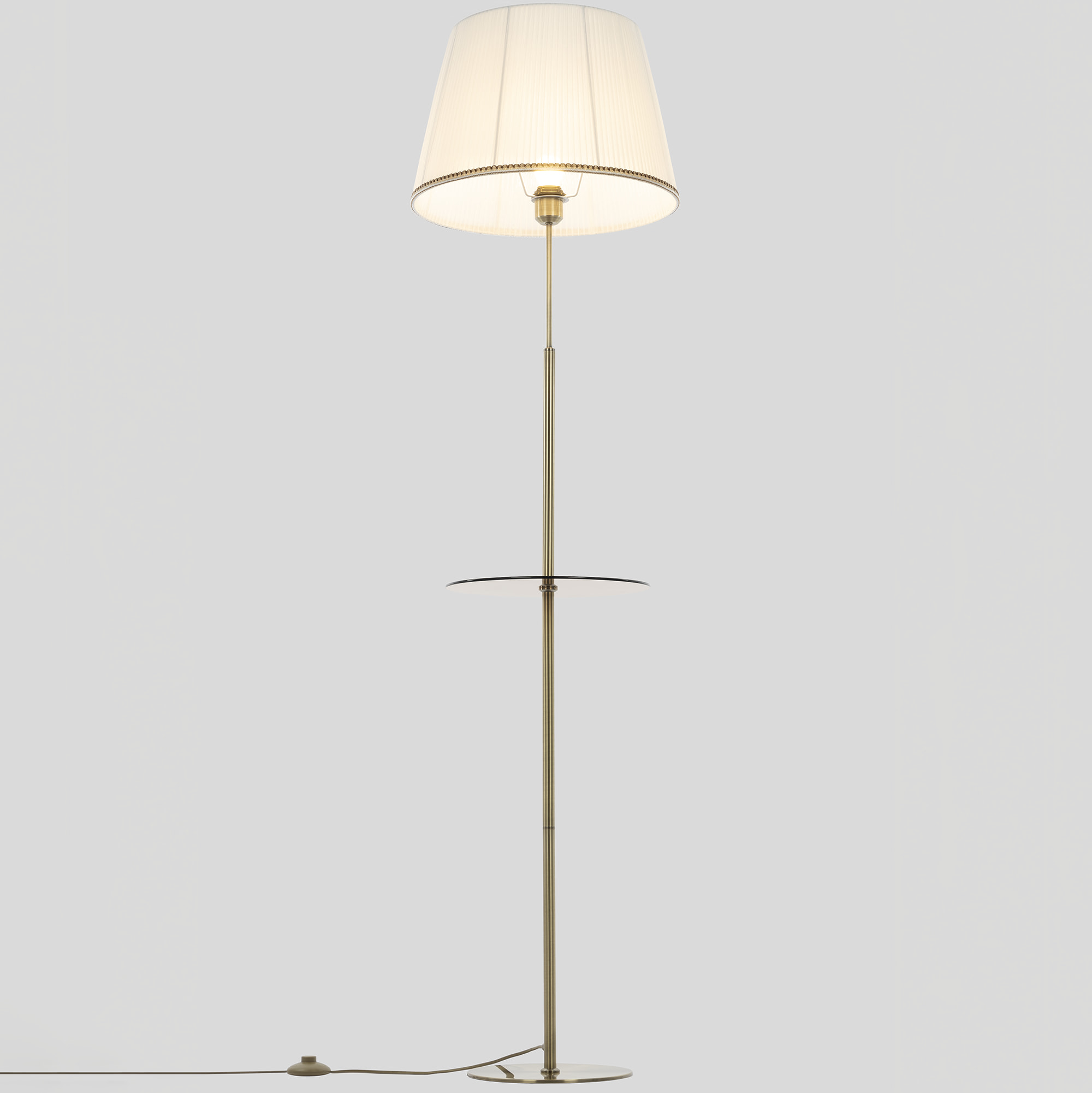 Citilux Линц CL402980T Торшер бронза со столиком и белым абажуром арт. 89023