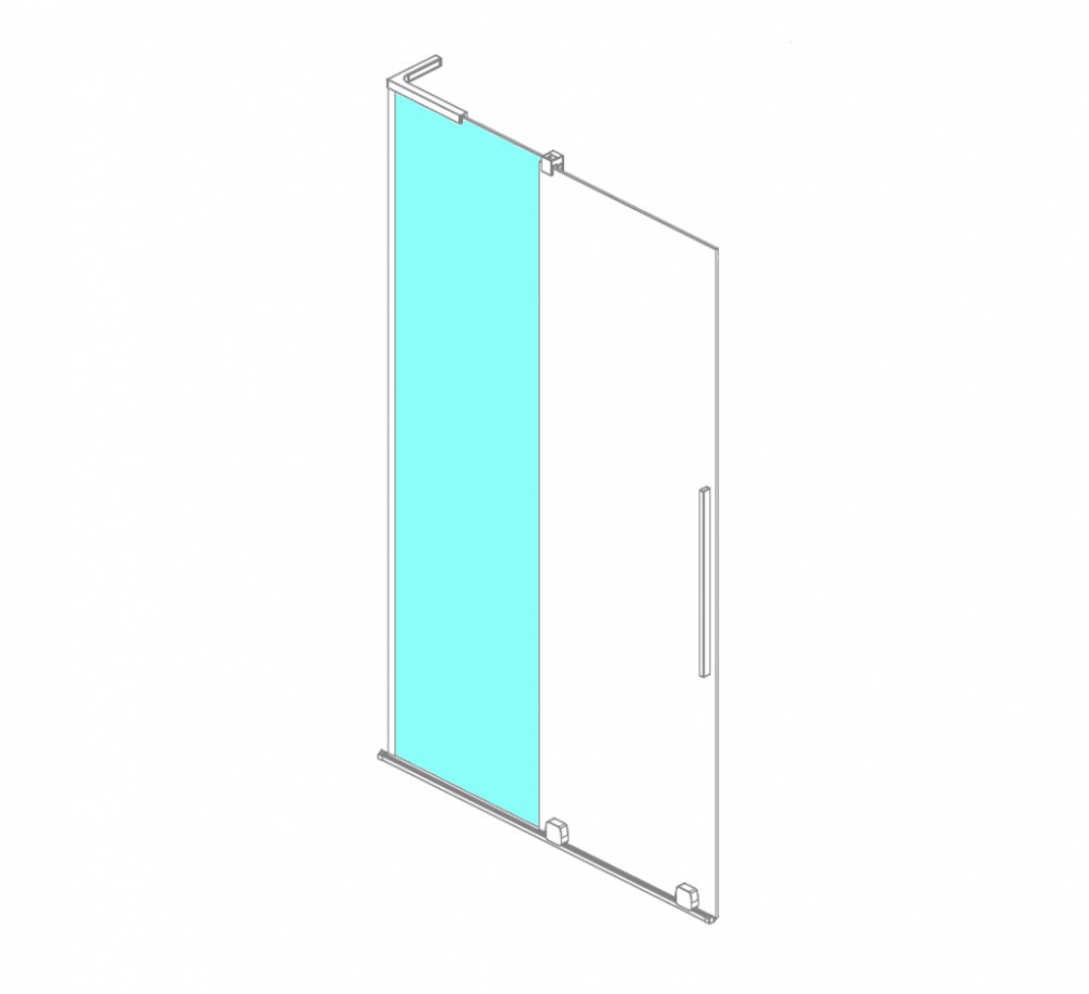 RADAWAY Furo PND II Front wall PN 494 Неподвижная стенка к двери шторки на ванну, прозрачное