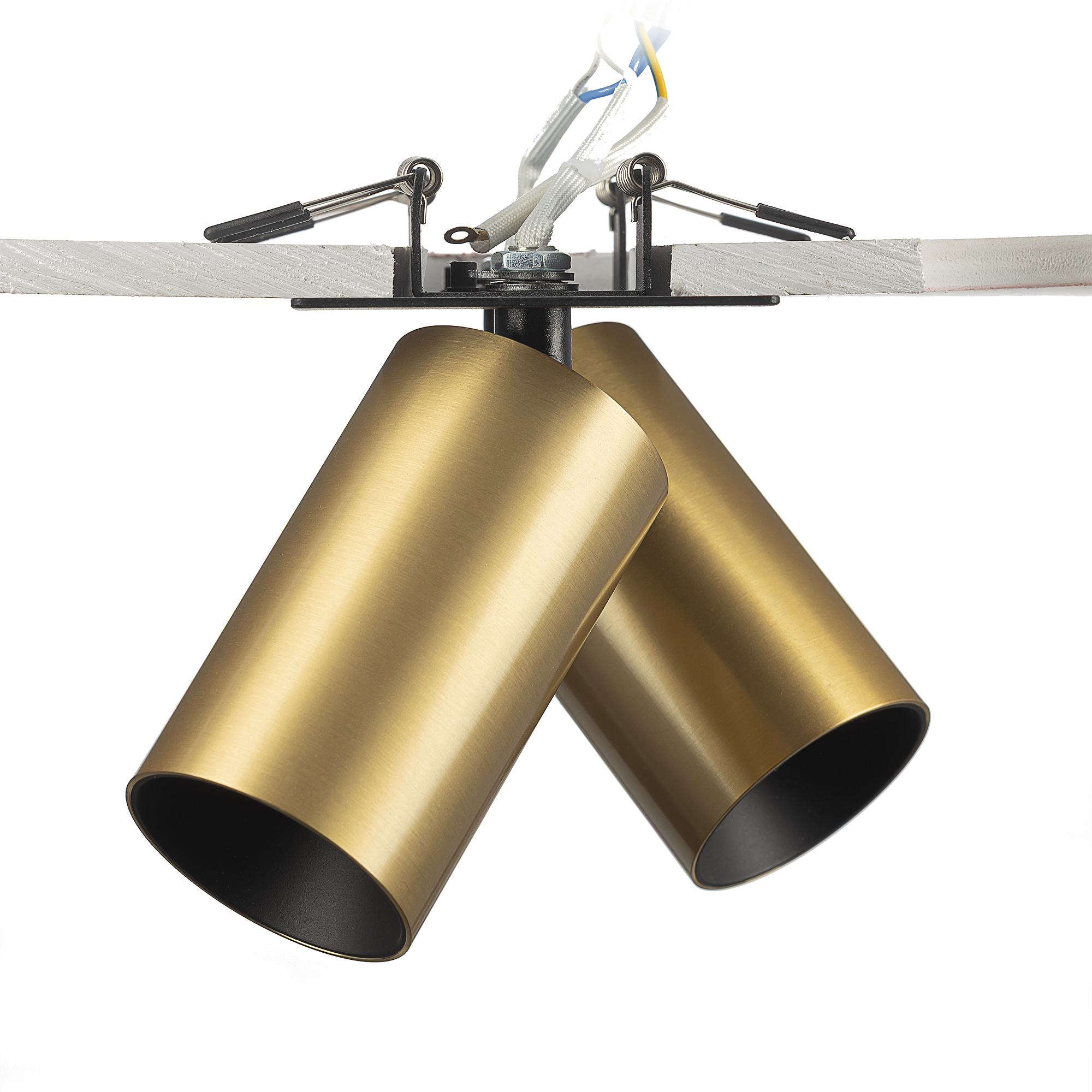 Citilux AXEL CL512D22 Спот поворотный встраиваемый двойной Латунь арт. 89822