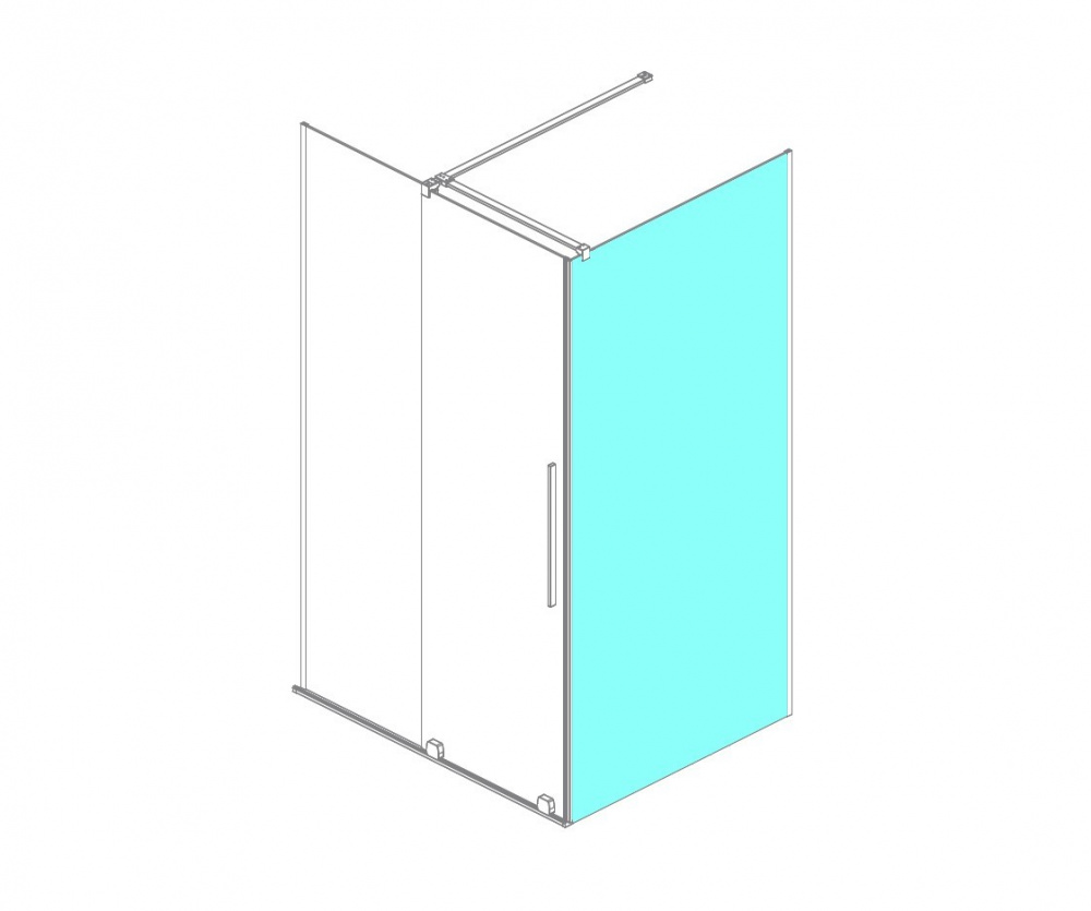 RADAWAY Furo S1 100 Боковая стенка, прозрачный