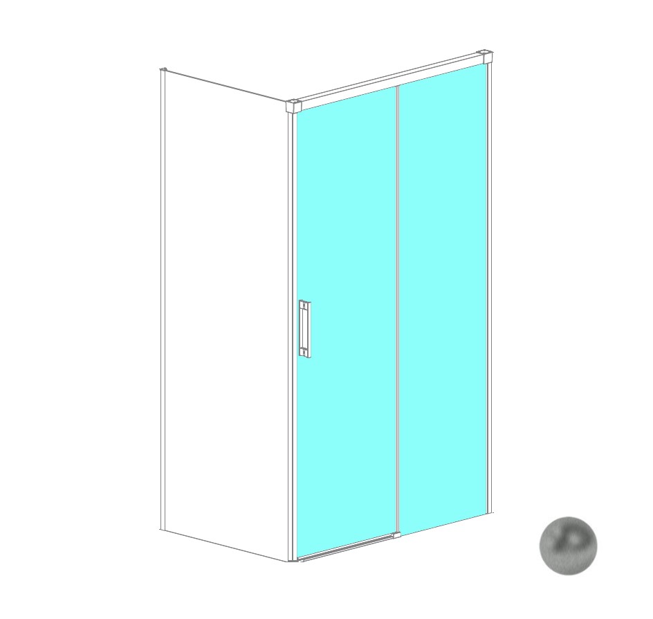 RADAWAY Idea KDJ door 120 R Дверь раздвижная, 1180-1195xH2005 мм, 91 никель браш./прозрачное