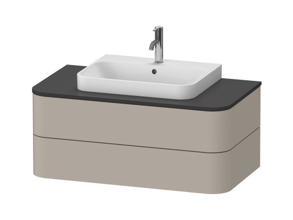 DURAVIT Happy D.2 Plus Тумба для столешницы с подсветкой, 1000х550 мм, орех/60 Taupe Satin Matt арт. 33769