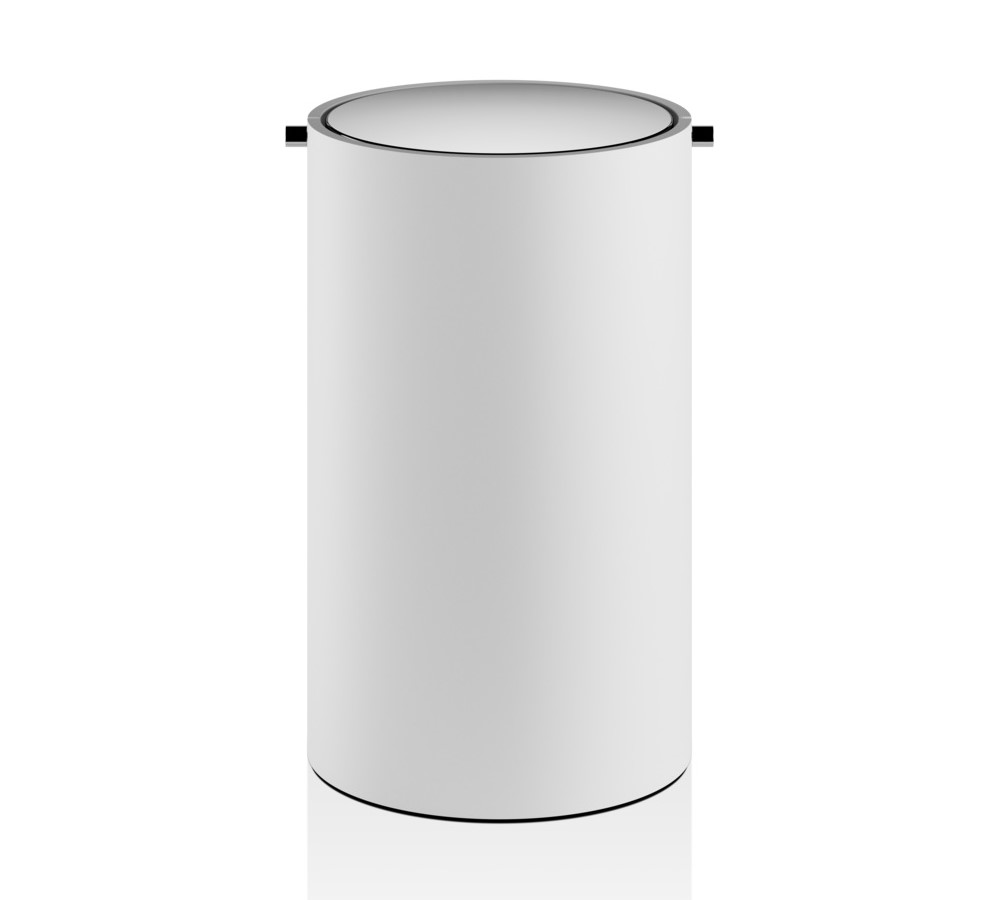 DW STONE BEMD Ведро с крышкой, Ø18,5 см, Н30 см, белый/хром
