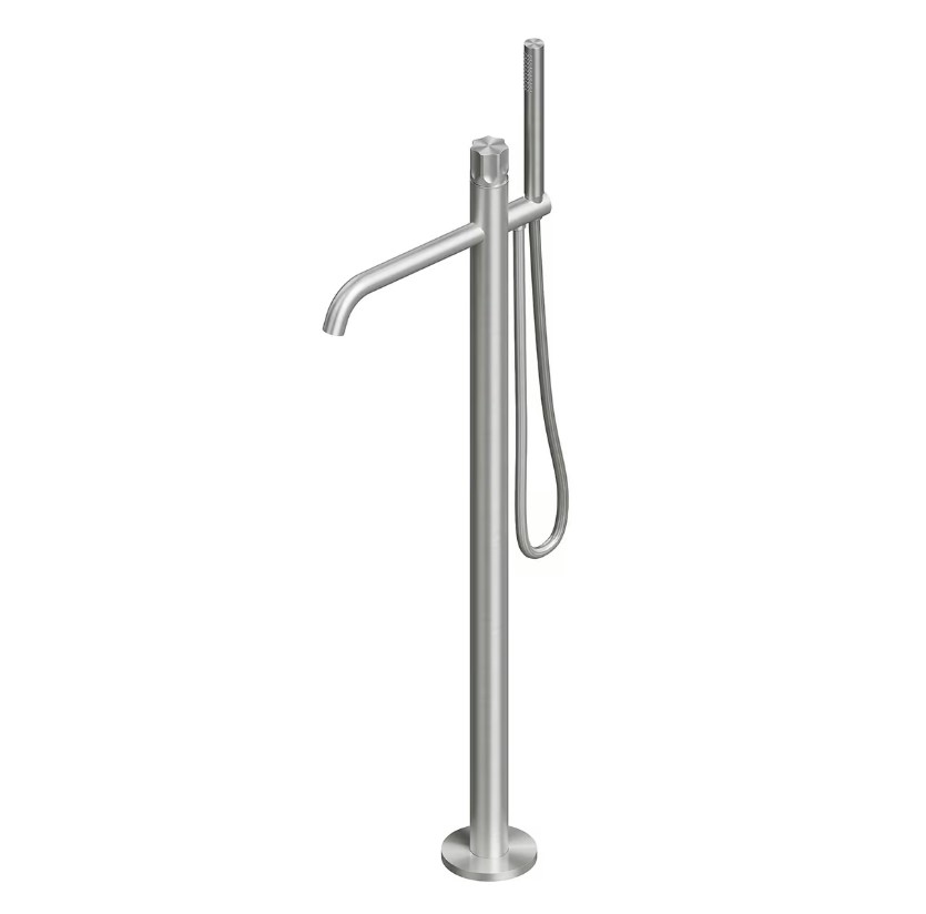QUADRO DESIGN MODO Смеситель напольный для ванны, Brushed Stainless Steel AISI316L арт. 40038