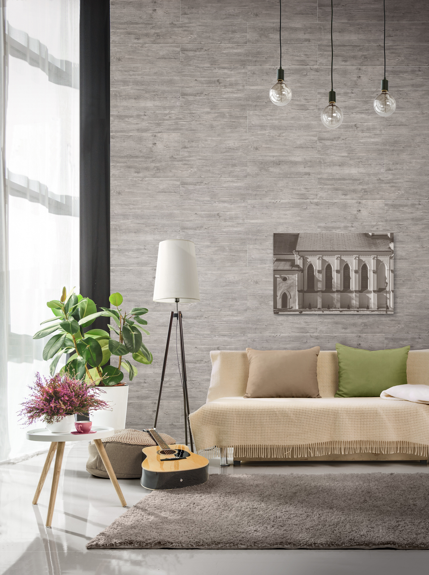Плитка Идальго Хоум Граните Натура Дуб Серый 1200x195 SR (1,638 кв.м)