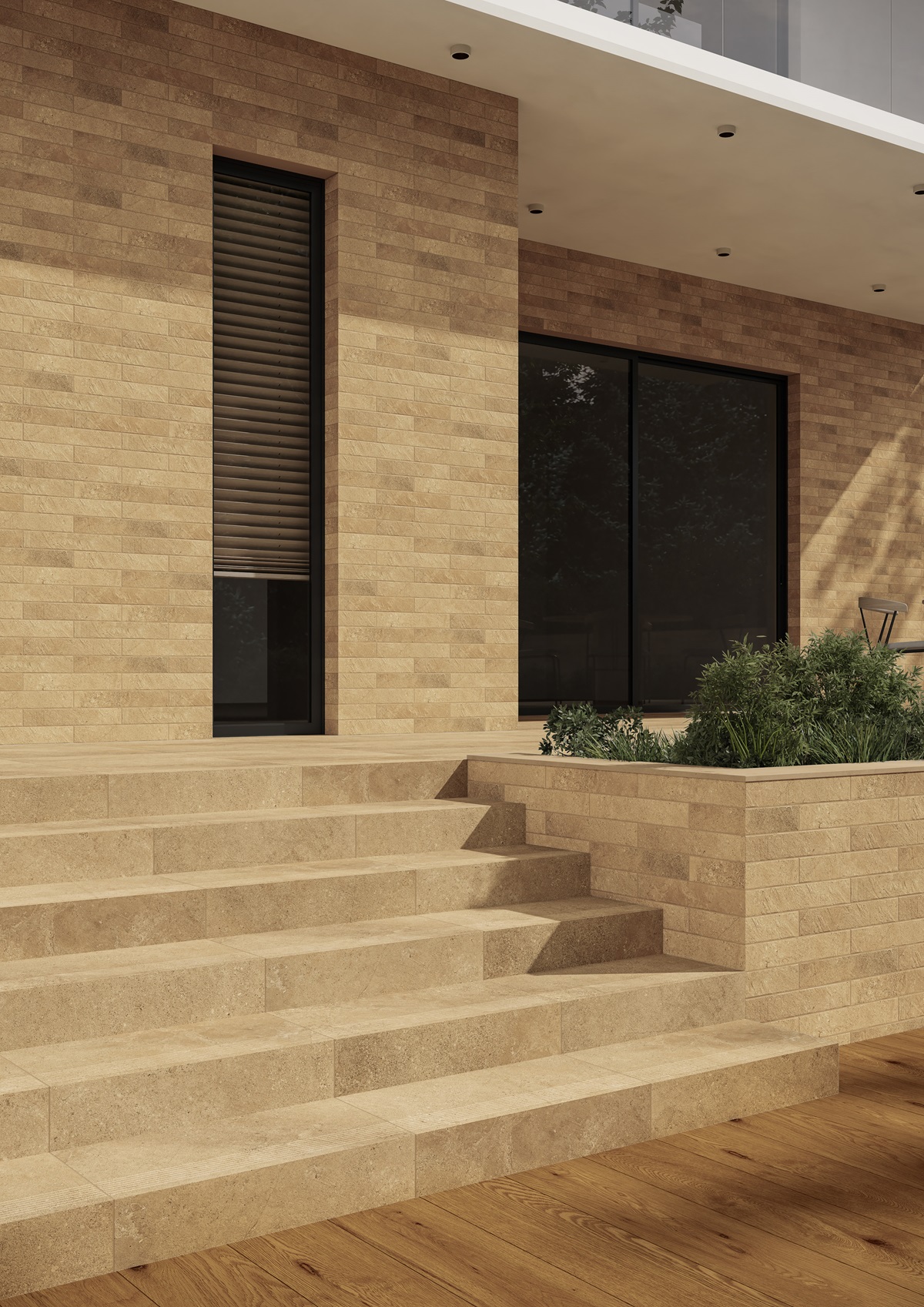 Ступень прямая Ceramika Paradyz Эримайт бежевая структурная 30x60 (1,44)