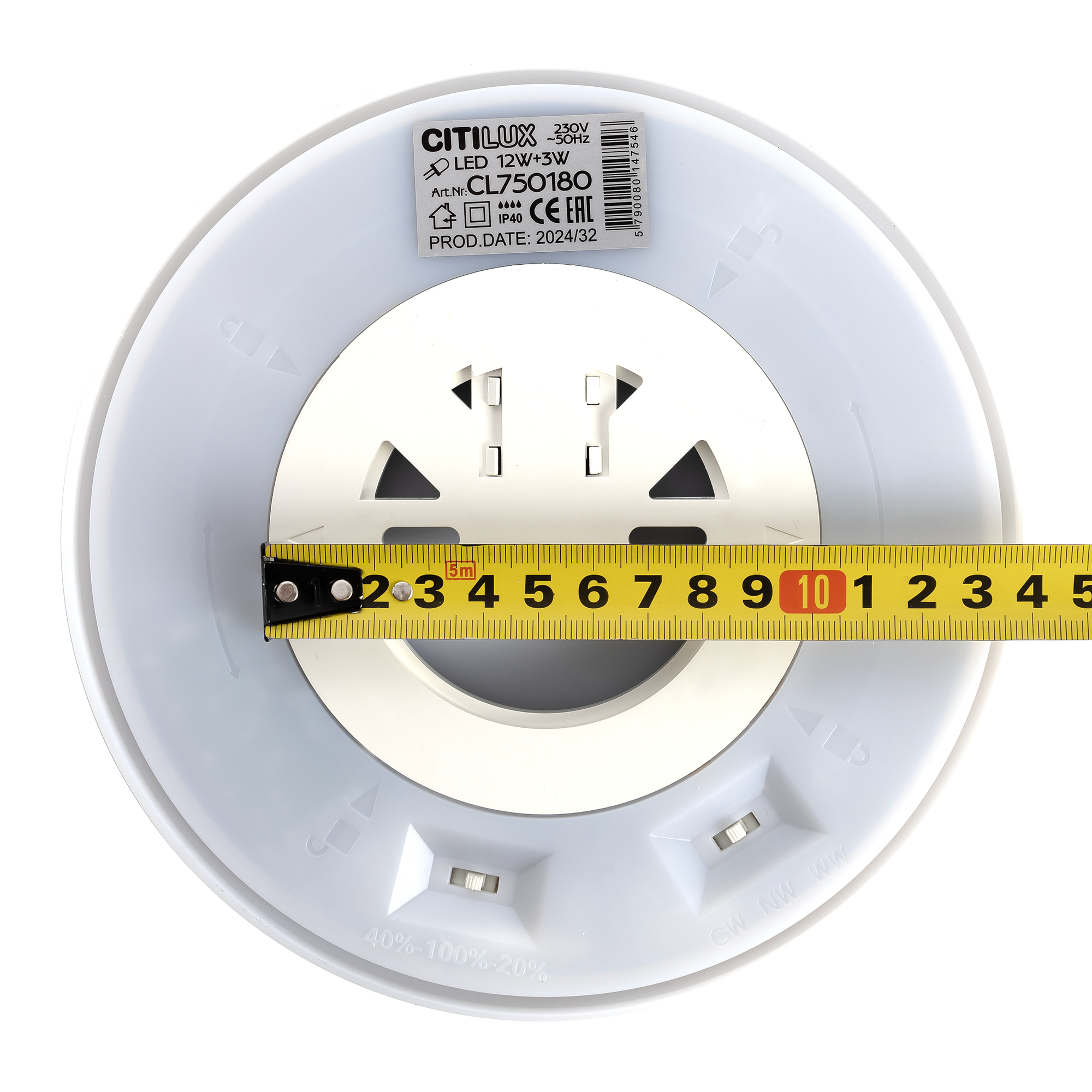 Citilux ETALON CL750180 LED Светильник с подсветкой Белый+Бук арт. 89470