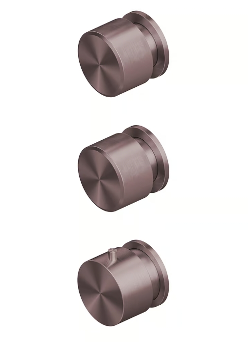 QUADRO DESIGN STEREO Термостатический смеситель на 2 выхода, AISI316L OR PVD: Pink gold арт. 40164