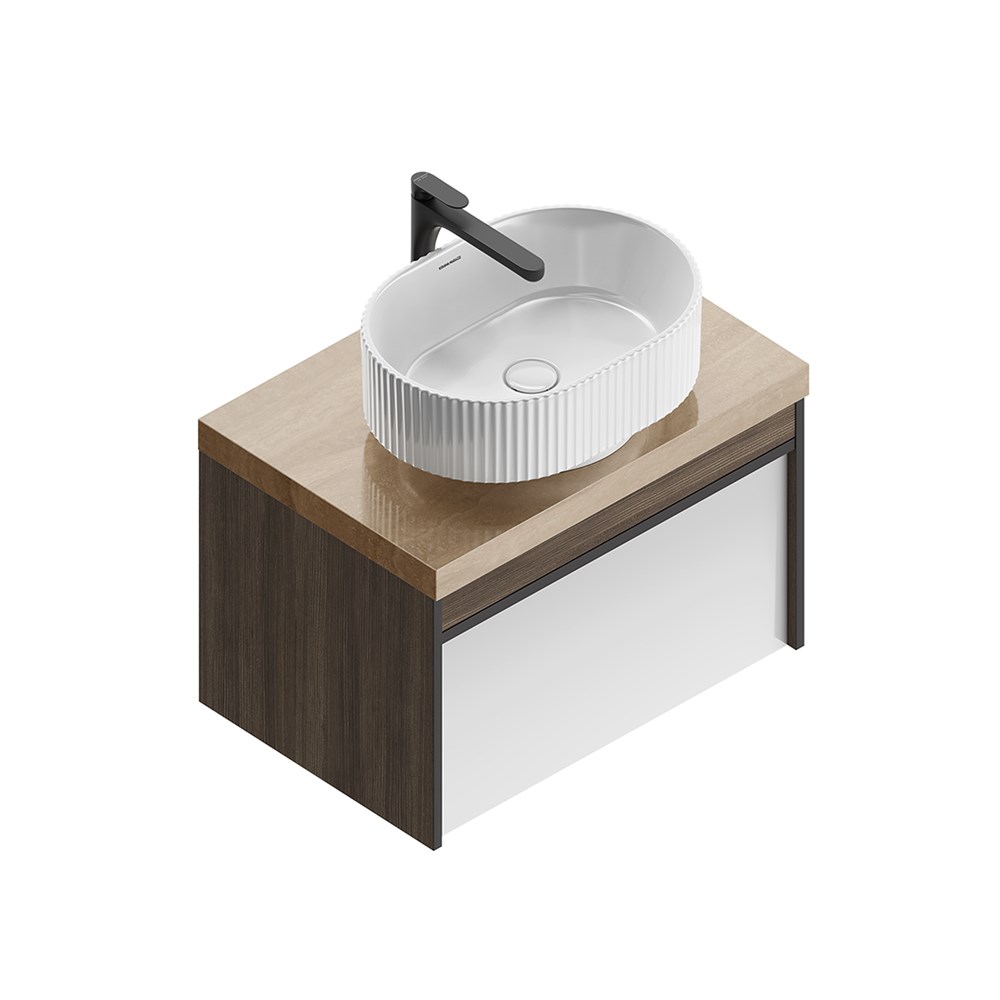 VE.wb.50/WHT Раковина ARTBASIN Vento/АртБейзин Венто накладная 50, белая глянцевая арт. 117447