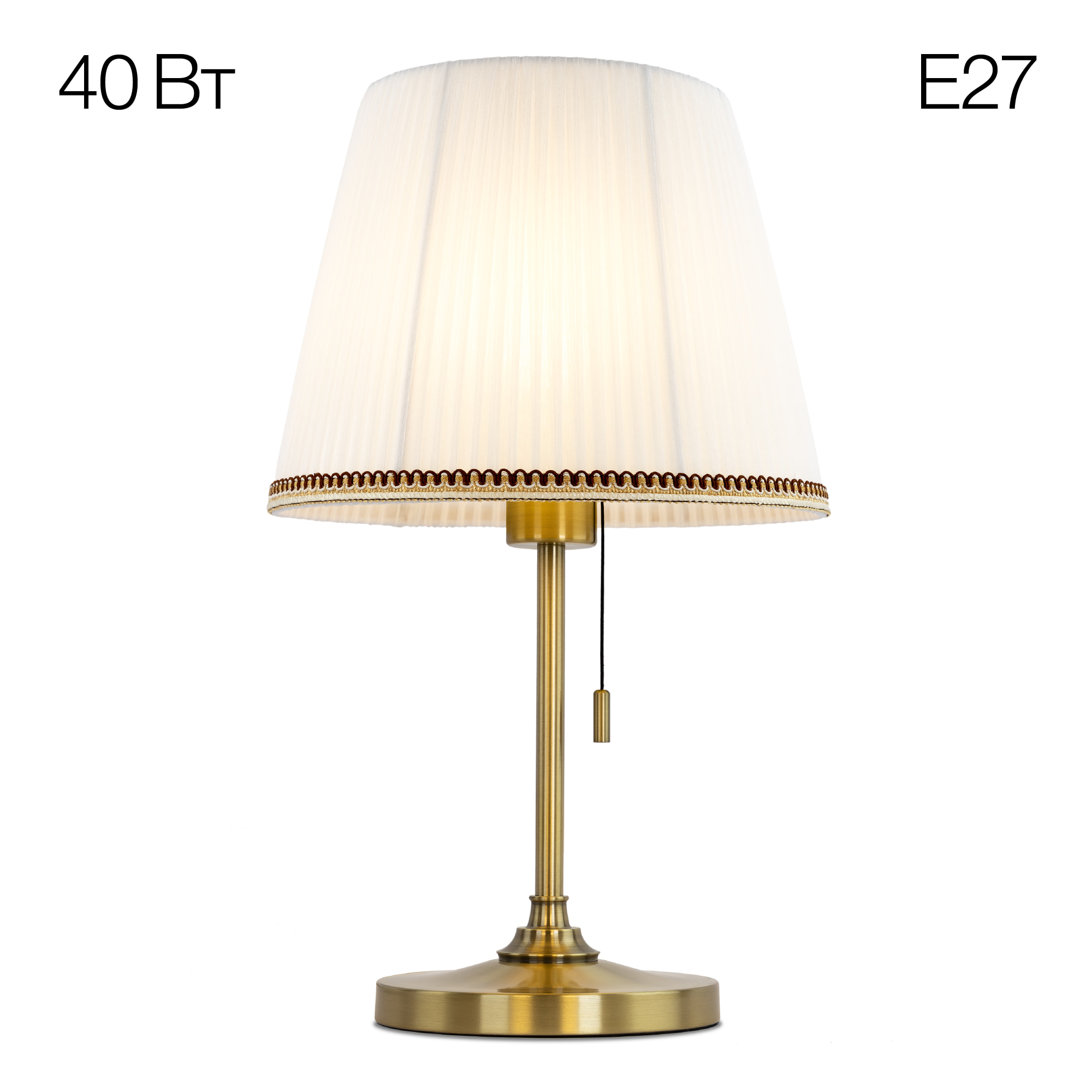 Citilux Линц CL402730 Настольная лампа бронза с белым абажуром арт. 89006