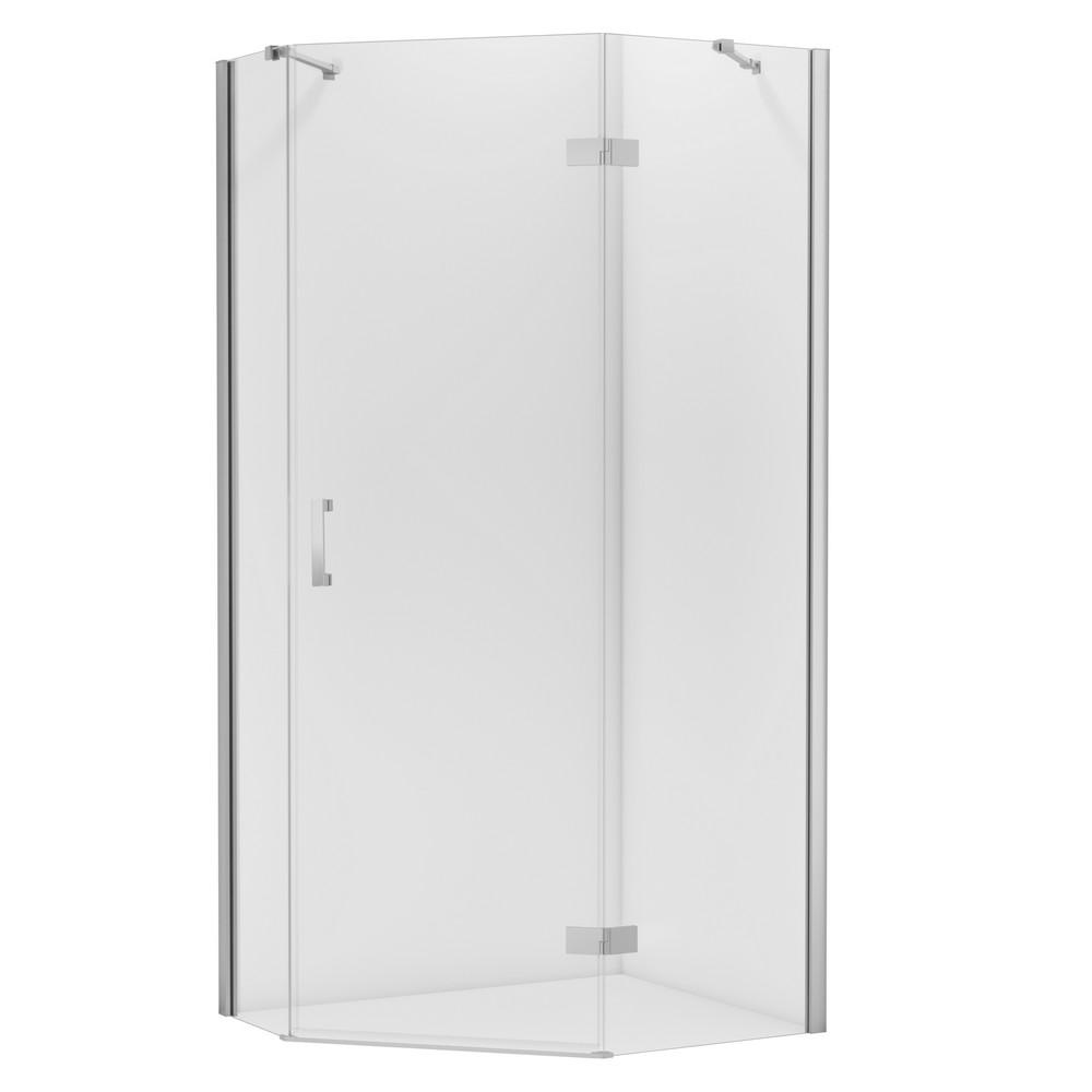 NEW TRENDY NEW AZURA Душевое ограждение 100x80xH195 см, хром/Прозрачное 6 мм