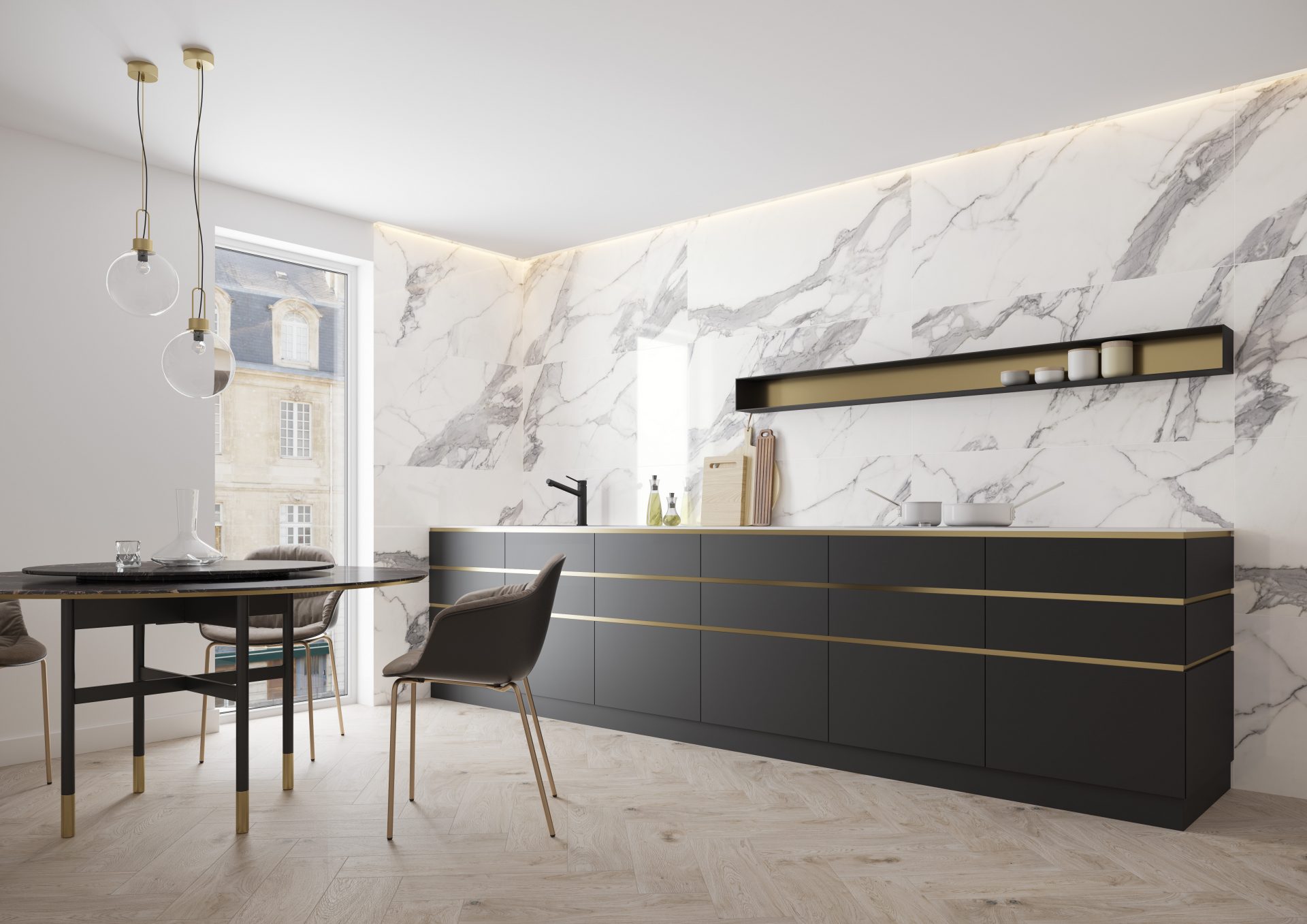 Керамогранит Cerrad Calacatta White Rect 119,7x59,7 арт. 76106