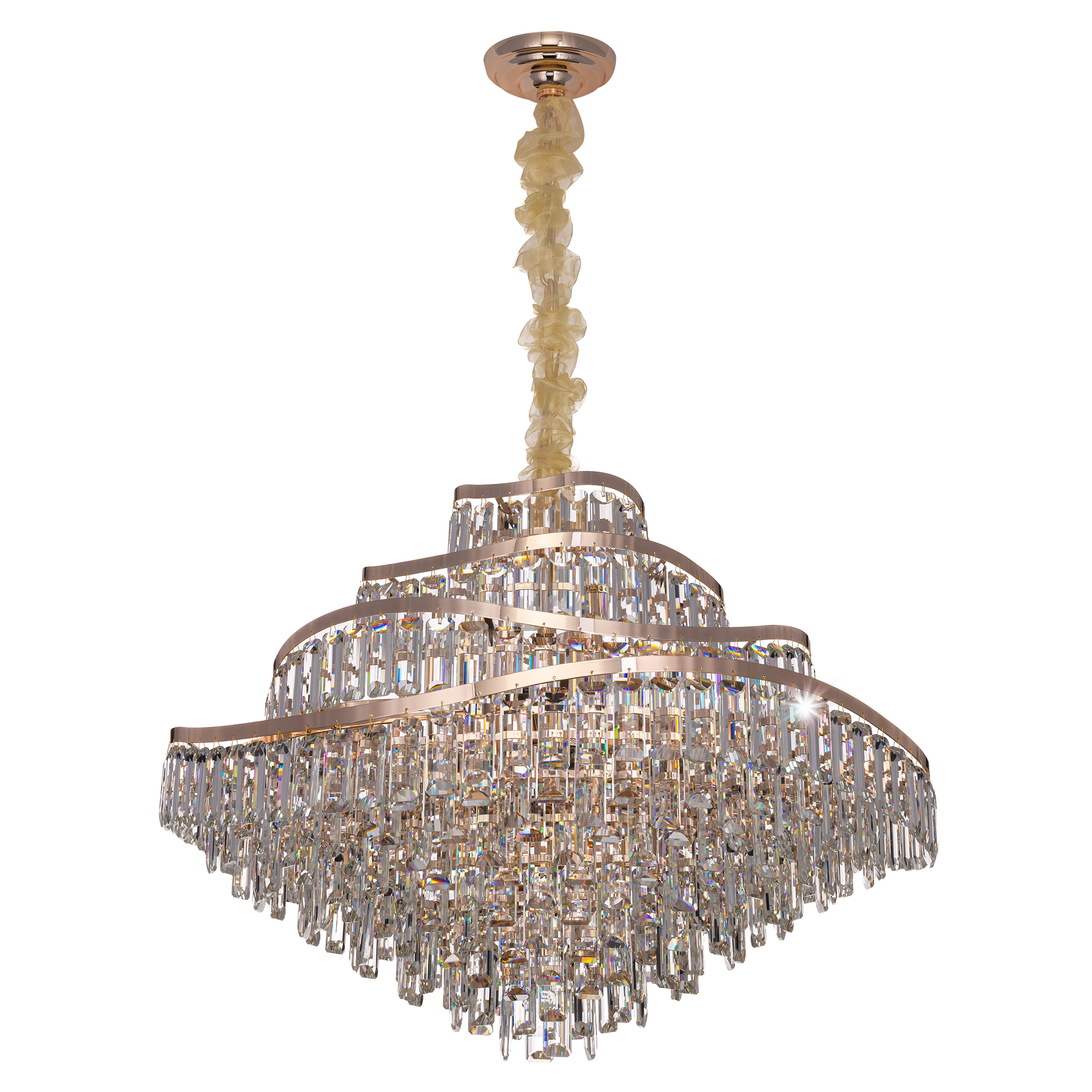 Citilux NAIAD CL315192 Люстра хрустальная подвесная Золото арт. 89461