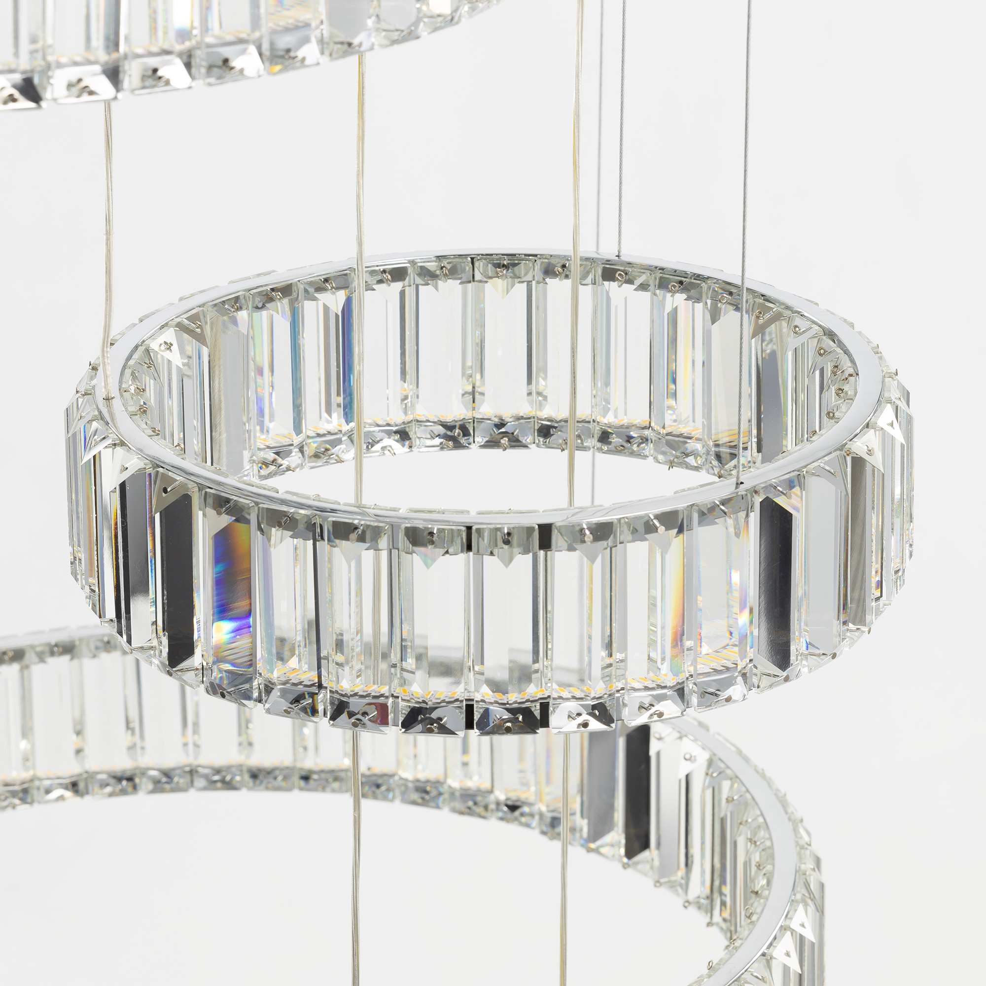 Citilux Чезаре CL338661 LED Люстра хрустальная с пультом Хром арт. 89033