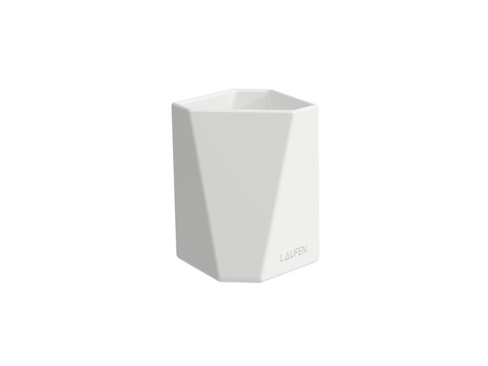 LAUFEN HOME COLLECTION TRIO Cup Стакан настольный из SaphirKeramik, 85x80хН100 мм, белый