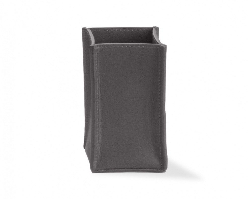 DW NAPPA KOE Бокс универсальный из натуральной кожи, 12.5x6.5x6.5 см, дымчато-серый