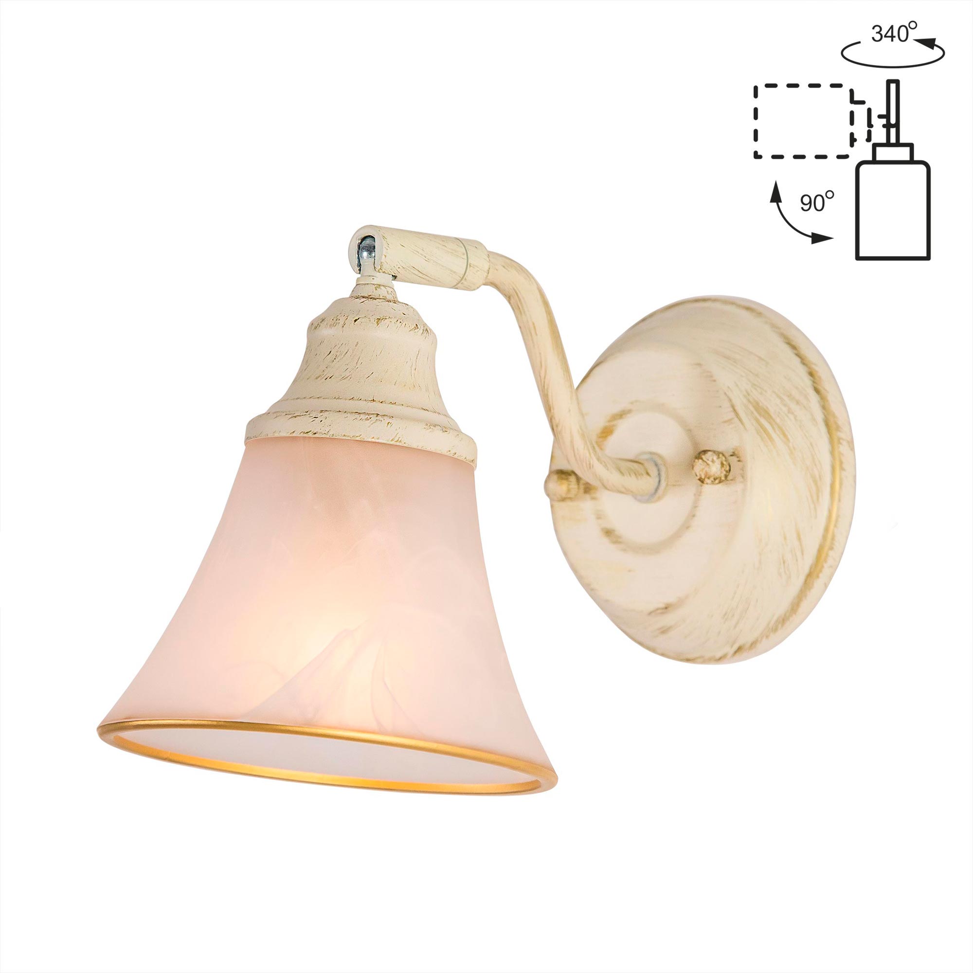 Citilux Прованс CL511514 Спот поворотный Белый с патиной арт. 88620