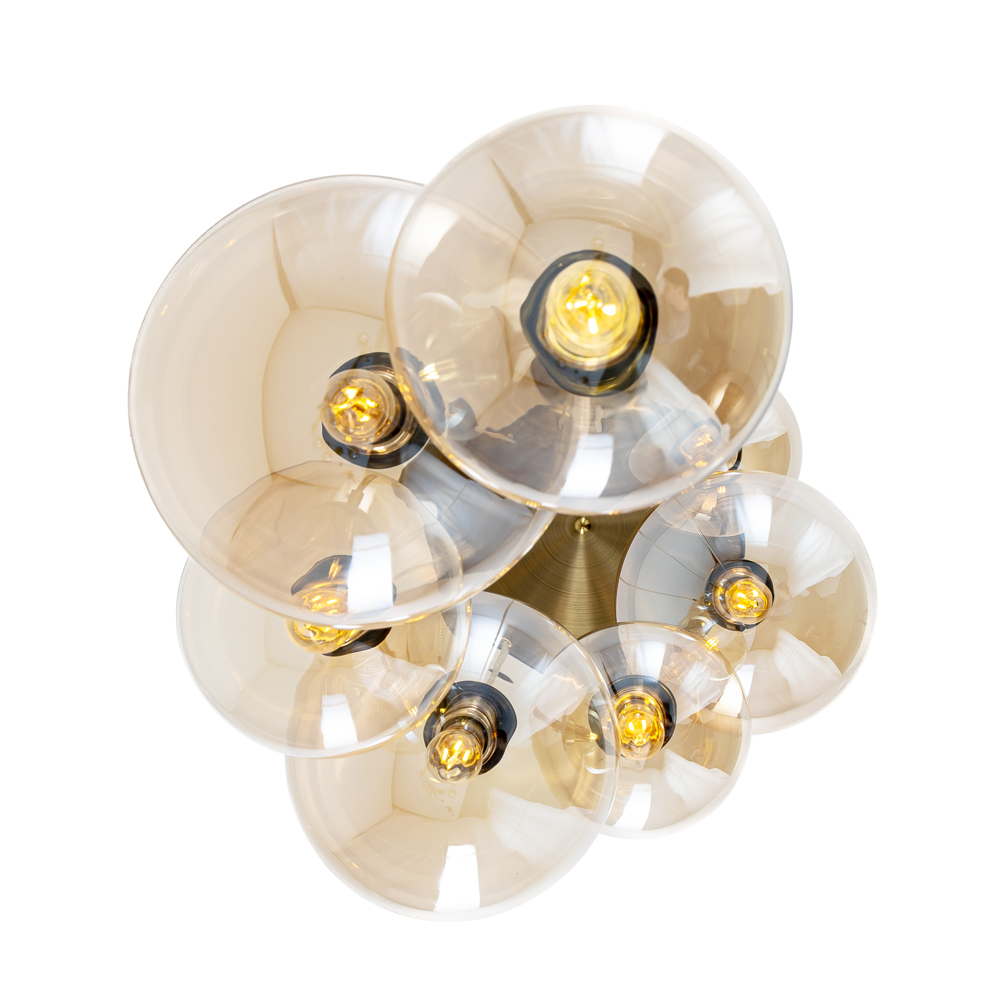 Citilux Томми CL102073 Люстра каскадная с янтарными шарами арт. 88941