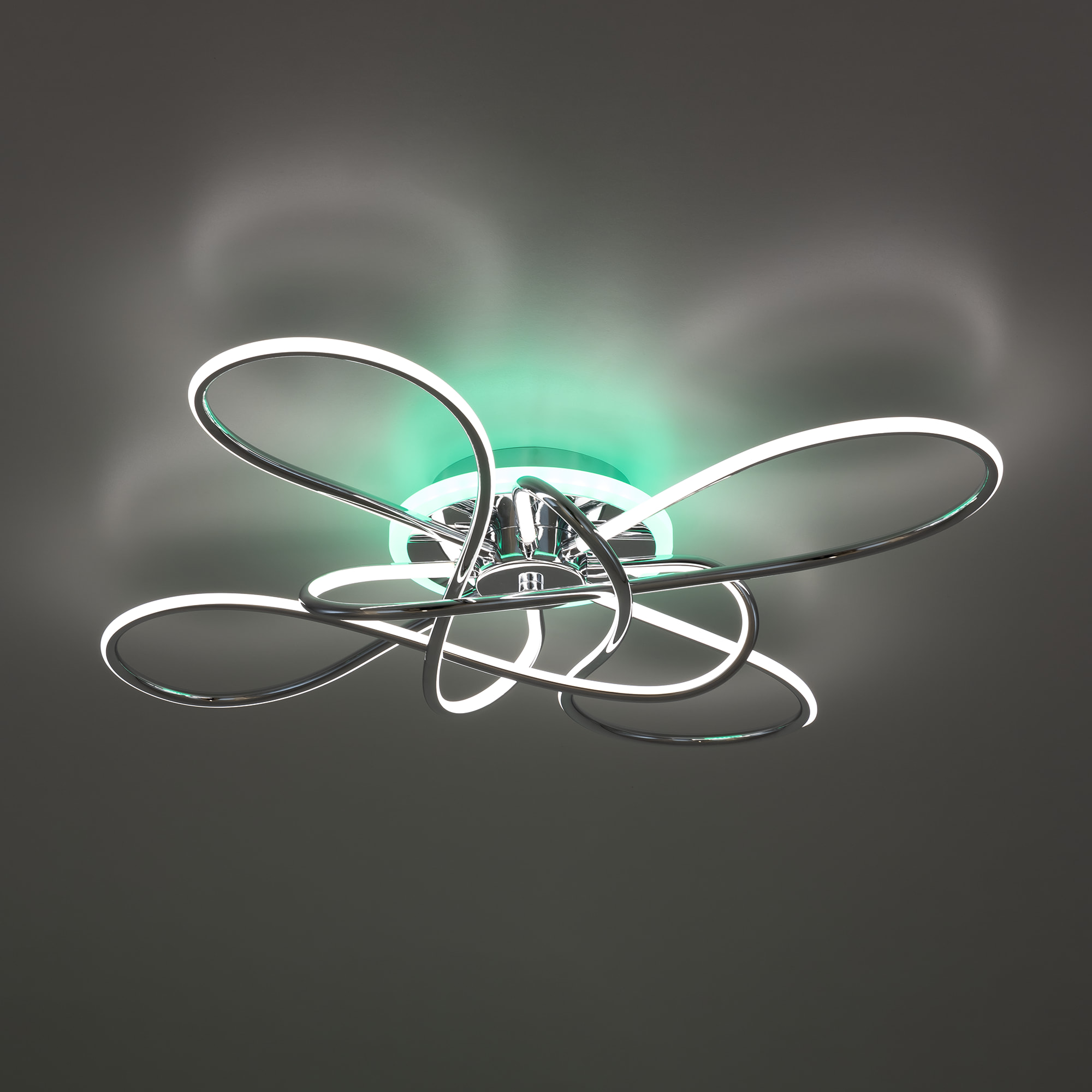 Citilux Джемини CL229B141E LED RGB Люстра с пультом Хром арт. 88984