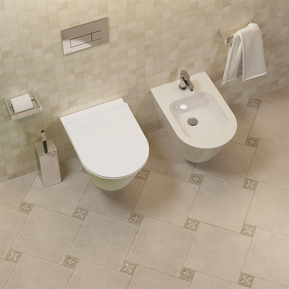 PLMR.seat.02/WHT Сиденье Plaza Modern/Плаза Модерн для подвесного унитаза, белое глянцевое
