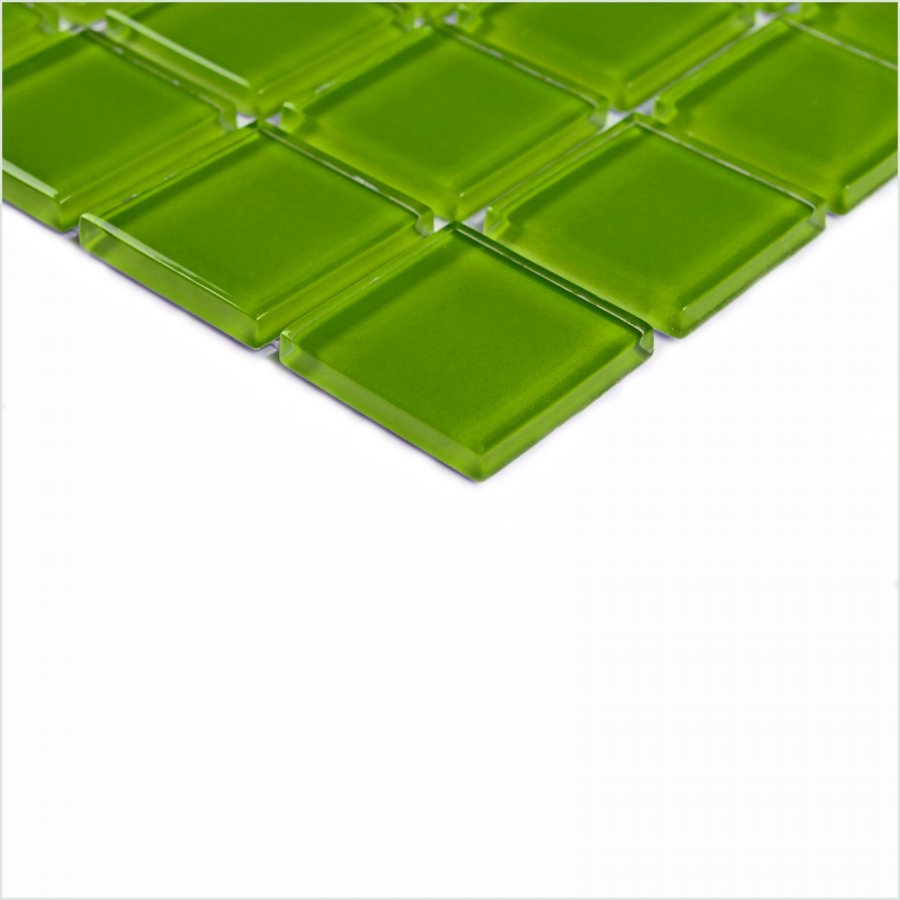 Плитка декоративная стеклянная Green glass/Зелёное стекло 4*25*25 300*300 арт. 90560