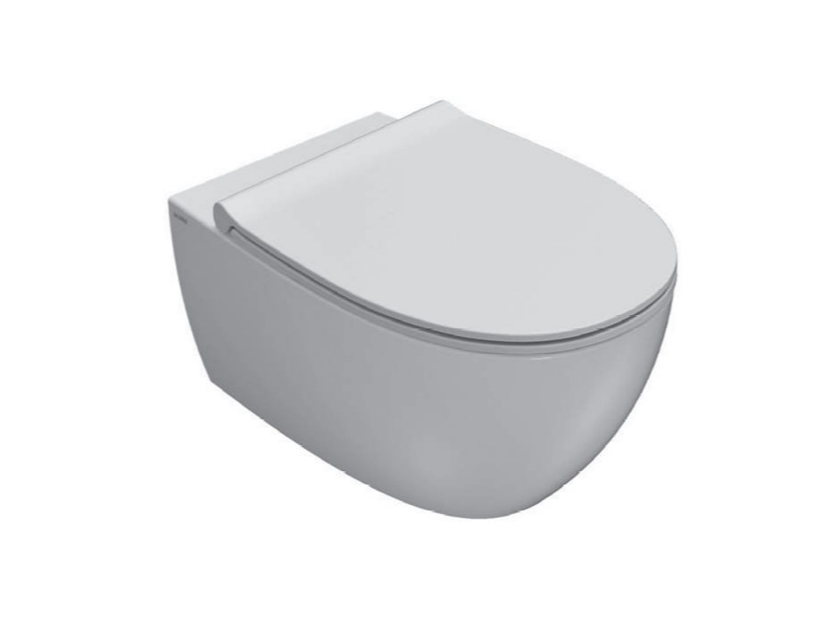GLOBO 4 ALL Унитаз подвесной 54x36 см безободковый + сиденье с системой soft close, BI Bianco арт. 37728