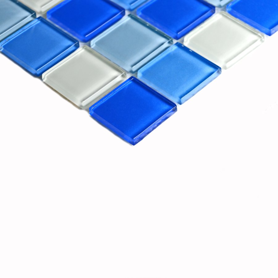 Плитка декоративная стеклянная Blue wave-3/Голубая волна-3 25*25 300*300