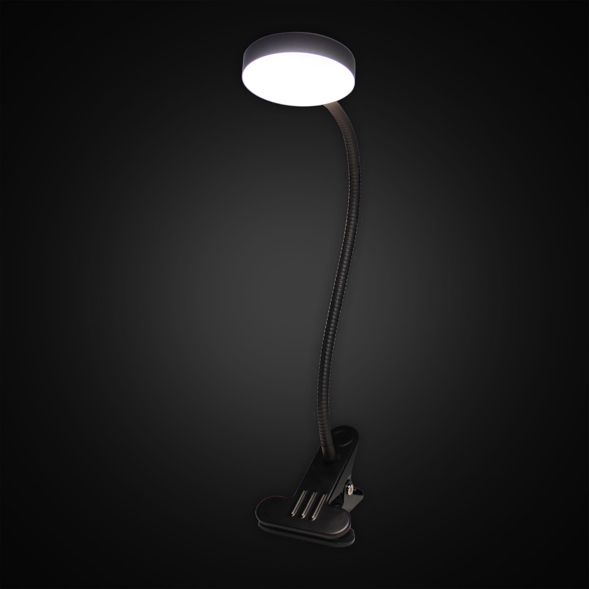 Citilux Ньютон CL803071N LED Лампа на прищепке с диммером Чёрная арт. 88060