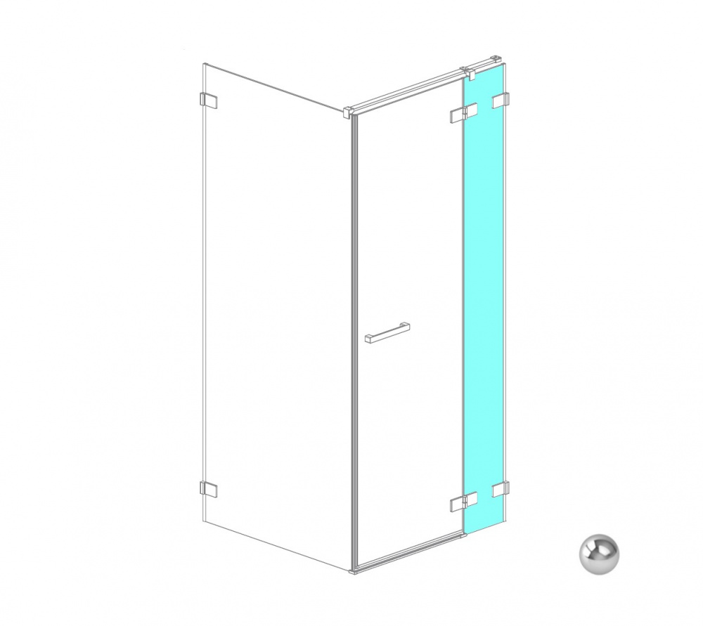 RADAWAY Euphoria KDJ Неподвижное стекло front wall 343 R, хром/прозрачное