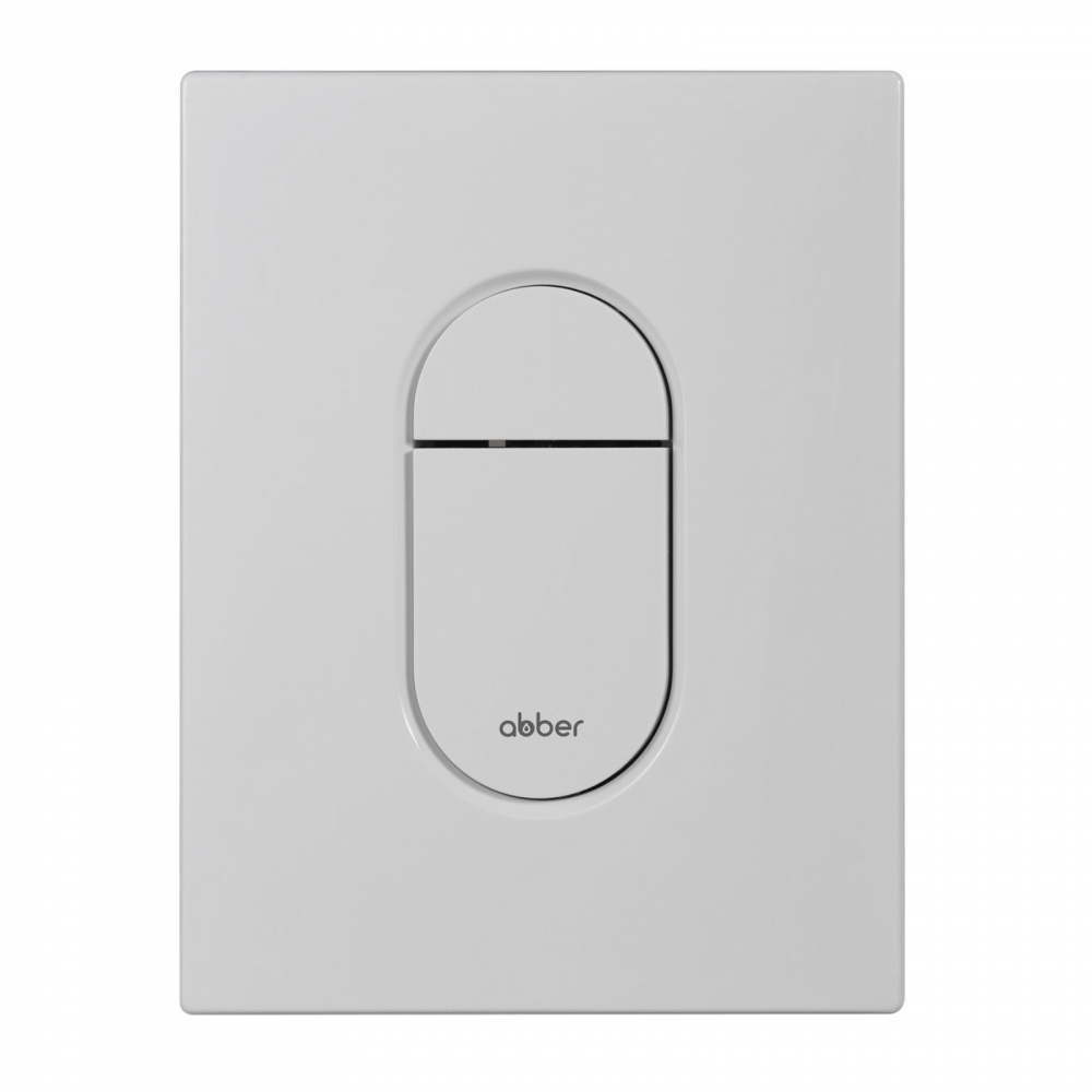Кнопка смыва ABBER AC0124MW пневматическая, белая матовая арт. 62175