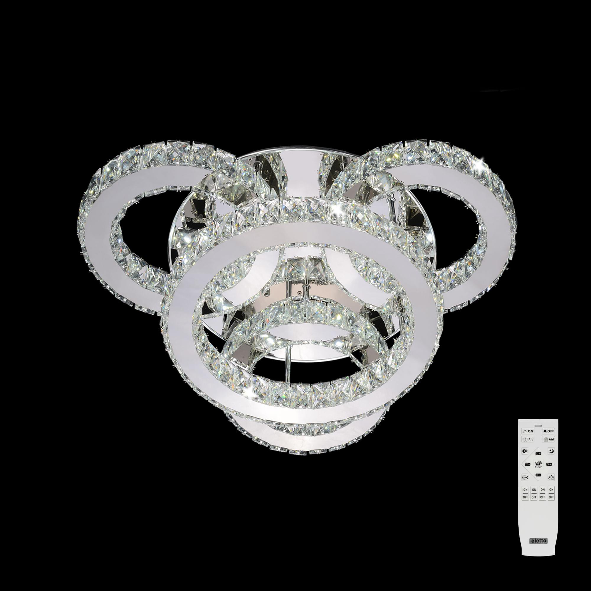 Eletto Olimpia EL330C70.1 LED Люстра хрустальная с пультом Хром арт. 88101