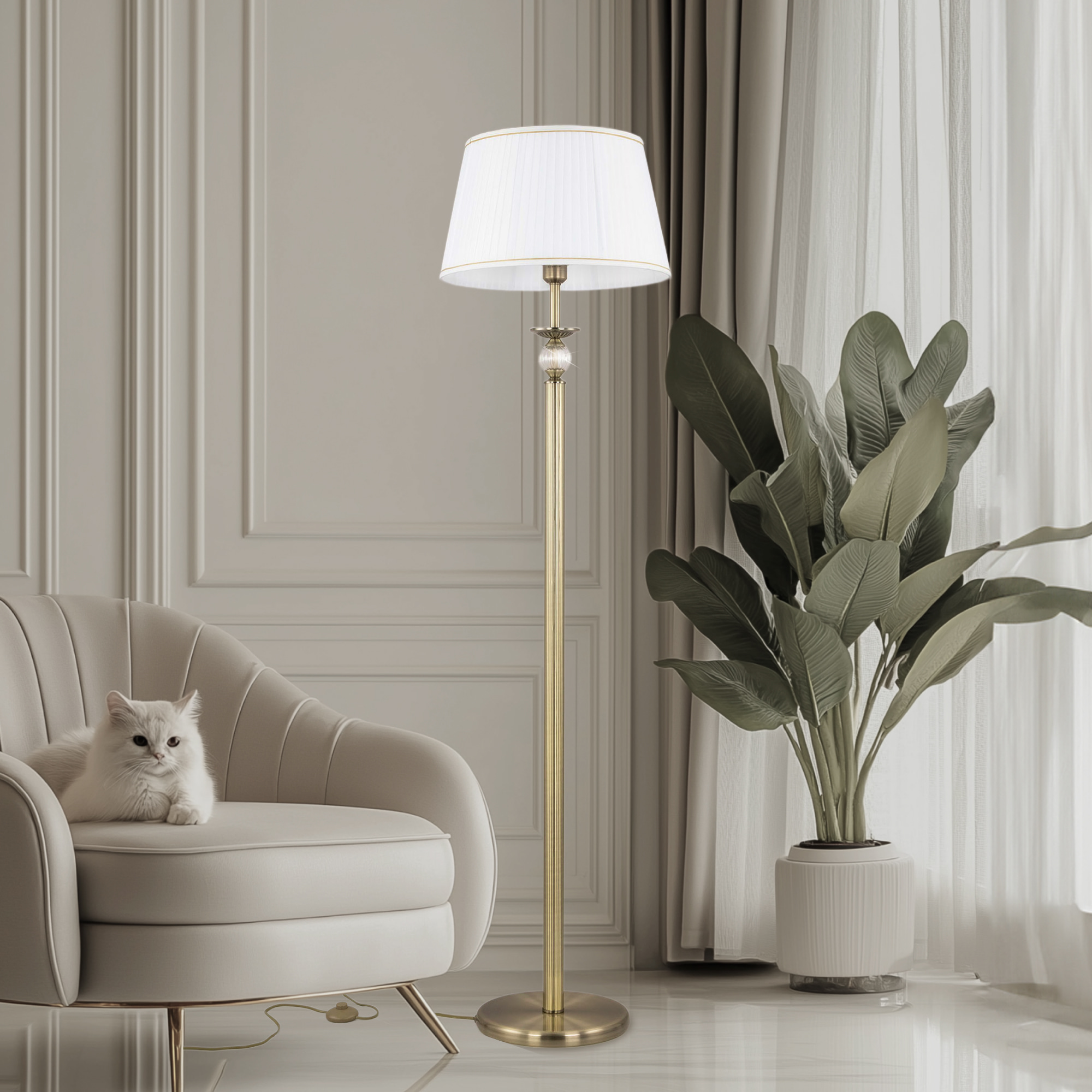 Citilux Гера CL433913 Торшер с абажуром Бронза арт. 88049