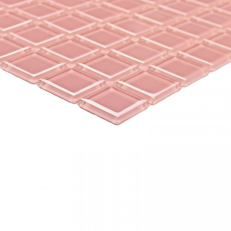 Плитка декоративная стеклянная Pink glass/Розовое стекло 4*25*25 300*300