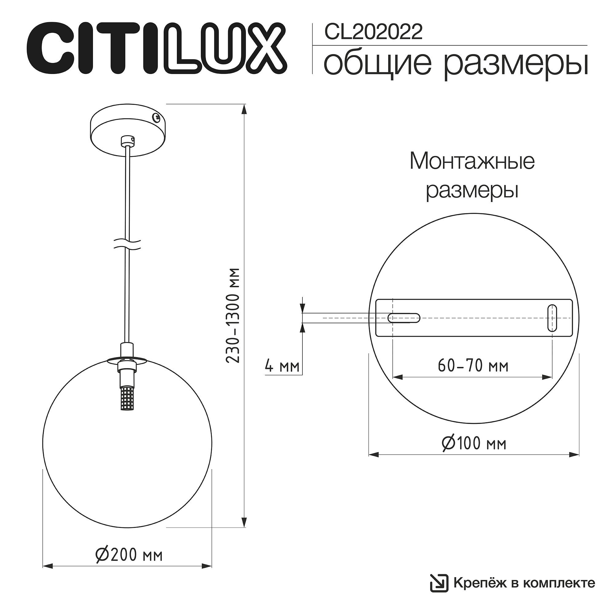 Citilux ORTON CL202022 Подвесной светильник Шампань арт. 89579