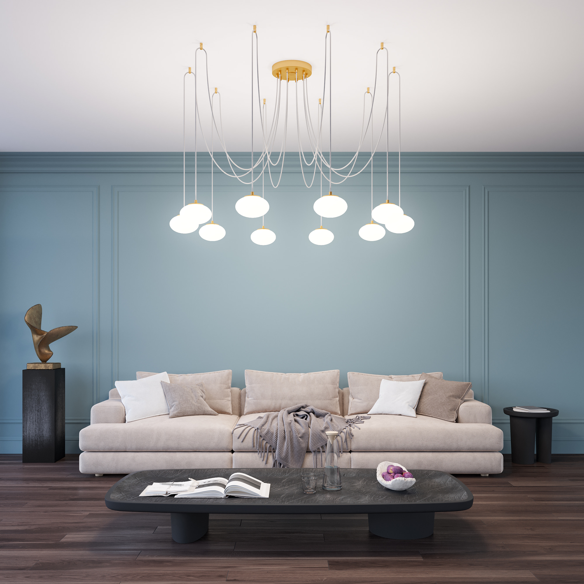 Citilux ATMAN SMART CL226A093 LED RGB Умная подвесная люстра Бронза арт. 89432