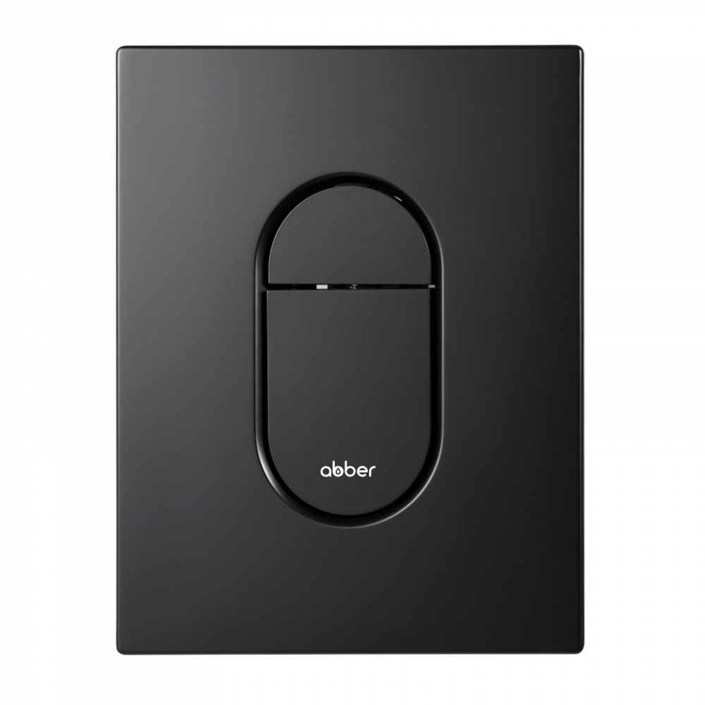 Кнопка смыва ABBER AC0124MB пневматическая, черная матовая арт. 62174