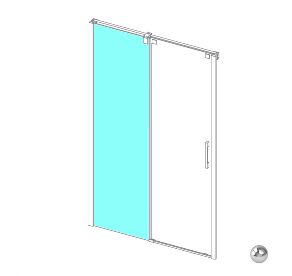 RADAWAY Espera DWJ front wall 550 L Боковая стенка, хром/прозрачное