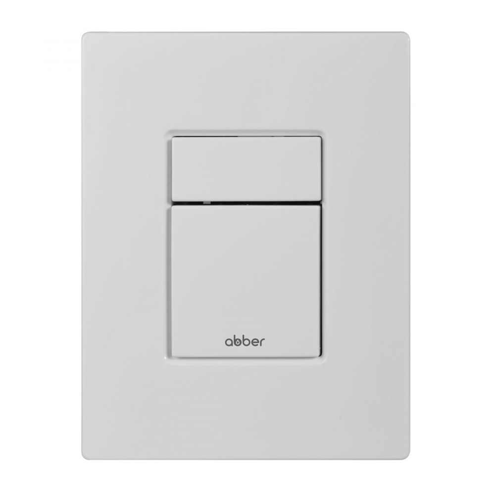 Кнопка смыва ABBER AC0123MW пневматическая, белая матовая арт. 62170