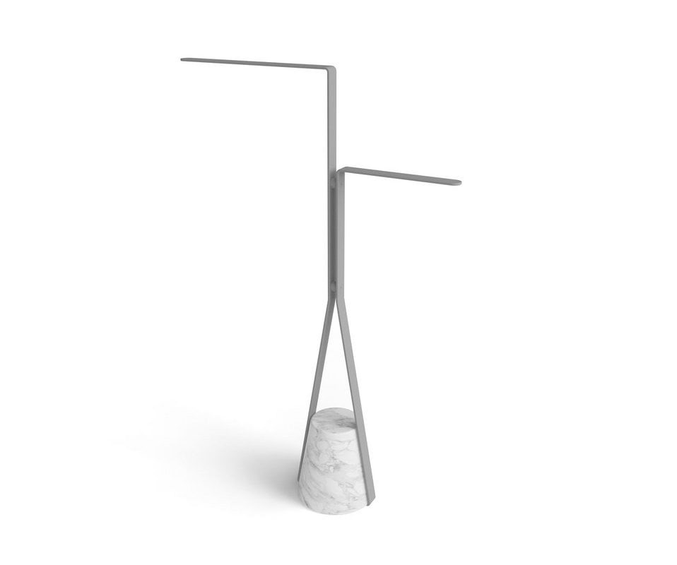 ANTL Стойка-держатель полотенец, H64x12x43 см, Carrara satinato/bianco opaco