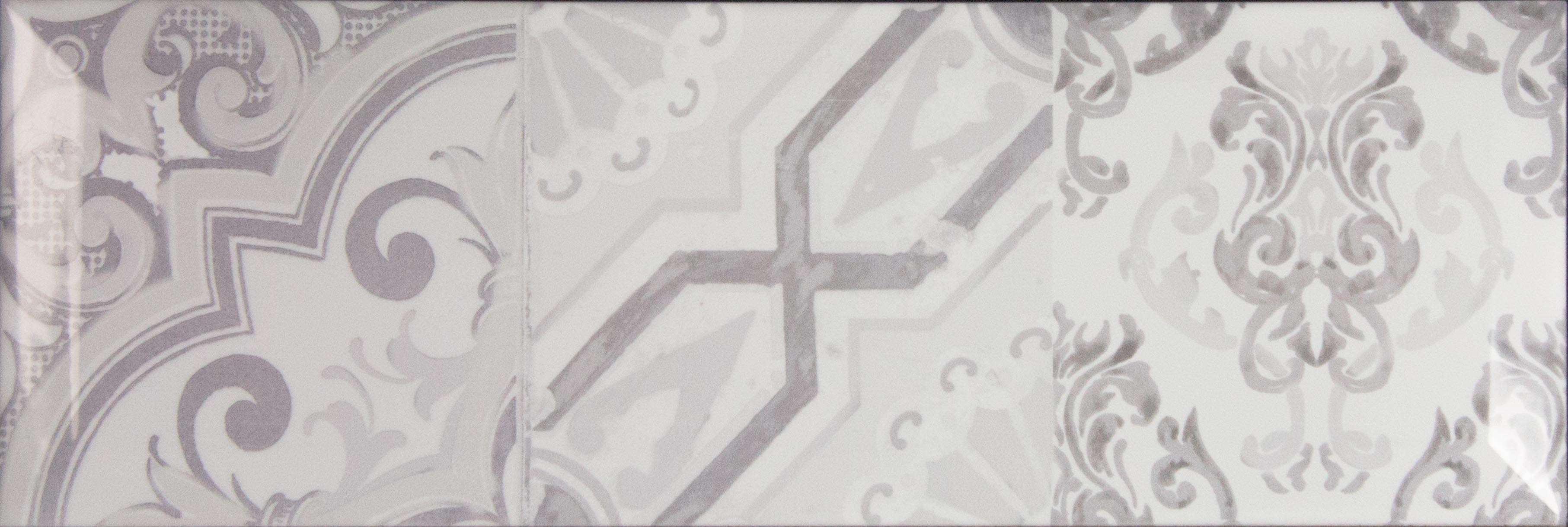 Плитка Monopole Антик серая глянцевая с фаской 10x30 (1,02) арт. 75892