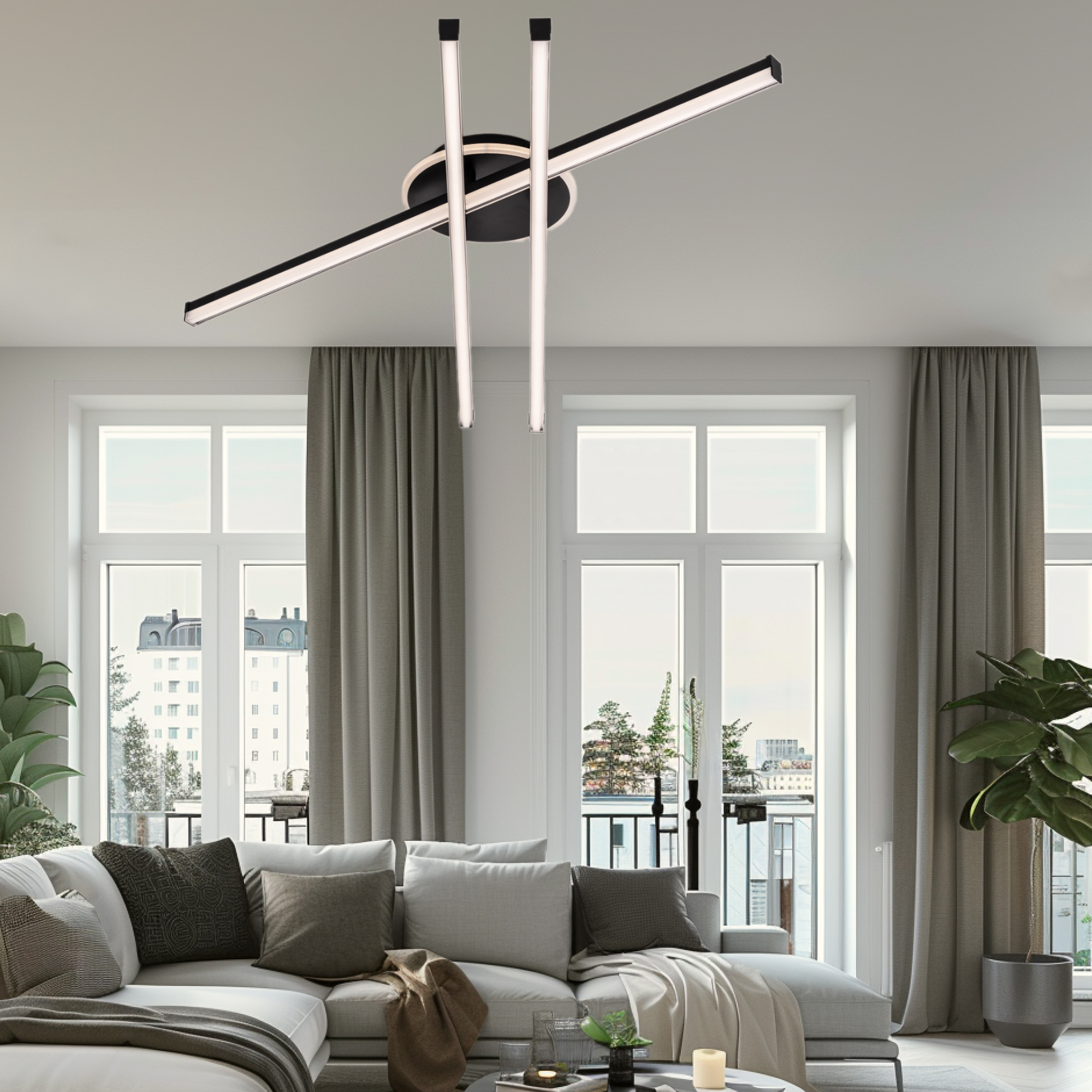 Citilux Trent CL203631 LED Люстра потолочная с пультом Чёрная арт. 89260