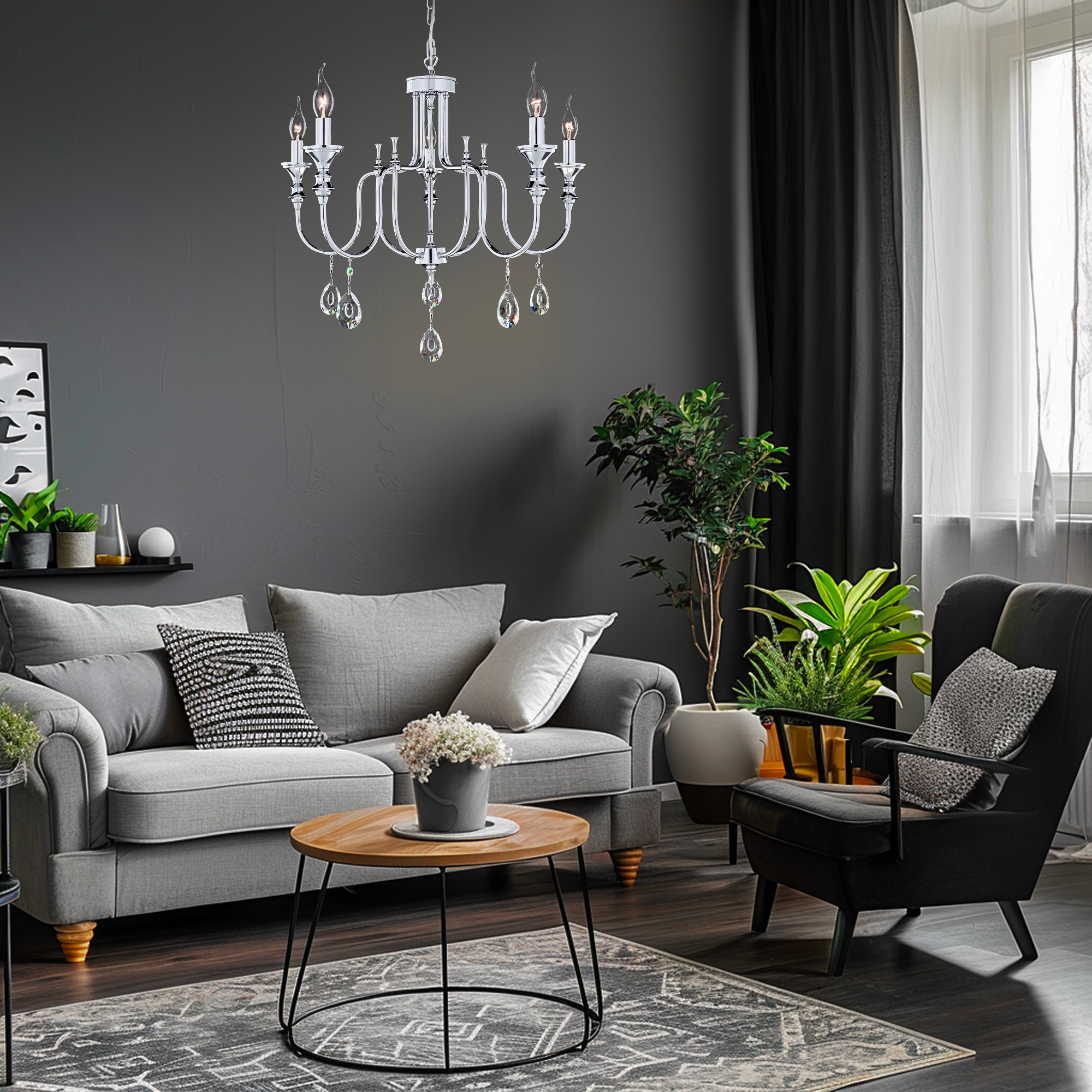 Citilux Рига CL437151 Люстра подвесная Хром арт. 88004