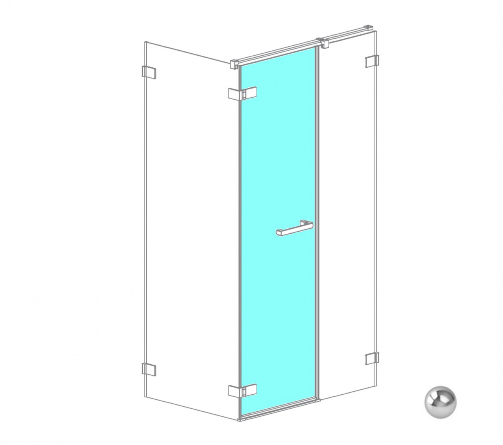 RADAWAY ARTA KDS II Door C 528 L Дверь душевого ограждения, хром+/прозрачное