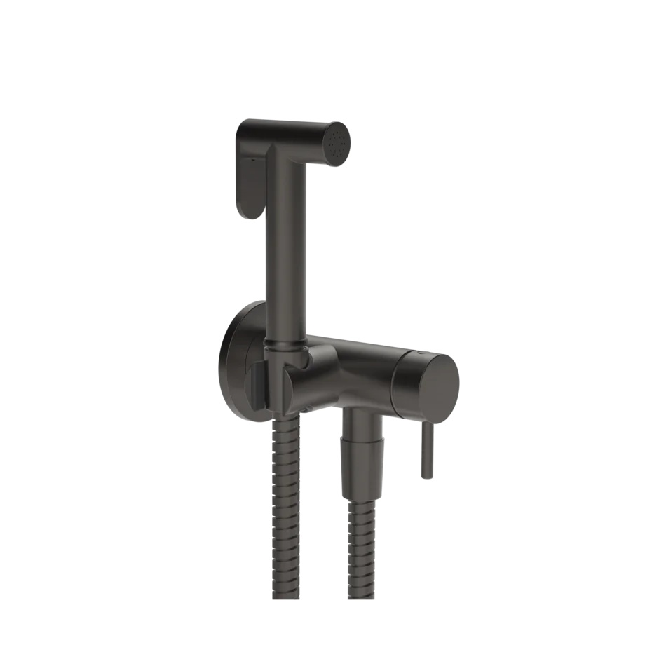 GESSI INVERSO Гигиенический душ со смесителем, 707 Black Metal Brushed PVD арт. 39923