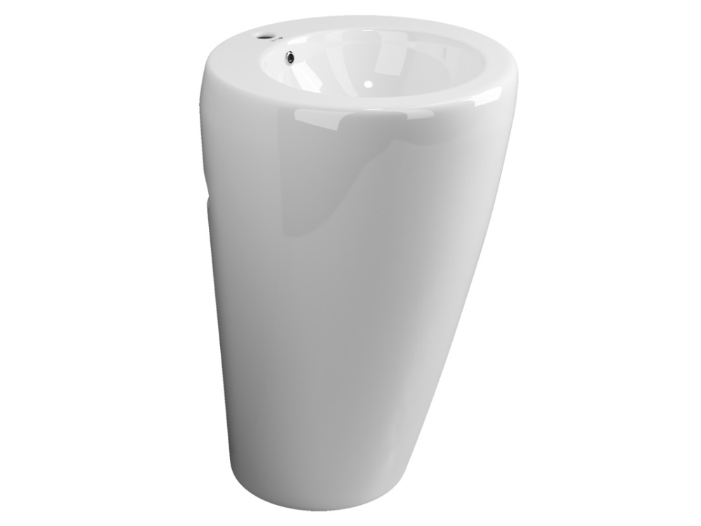 CERAMICANOVA Раковина моноблок напольная H850x550x515 мм, 1 отв., белый