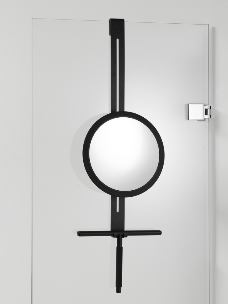 DW HANG UP Косметическое зеркало Ø20 см, настенное, Н60x23,5x9 см,Черный матовый арт. 30359