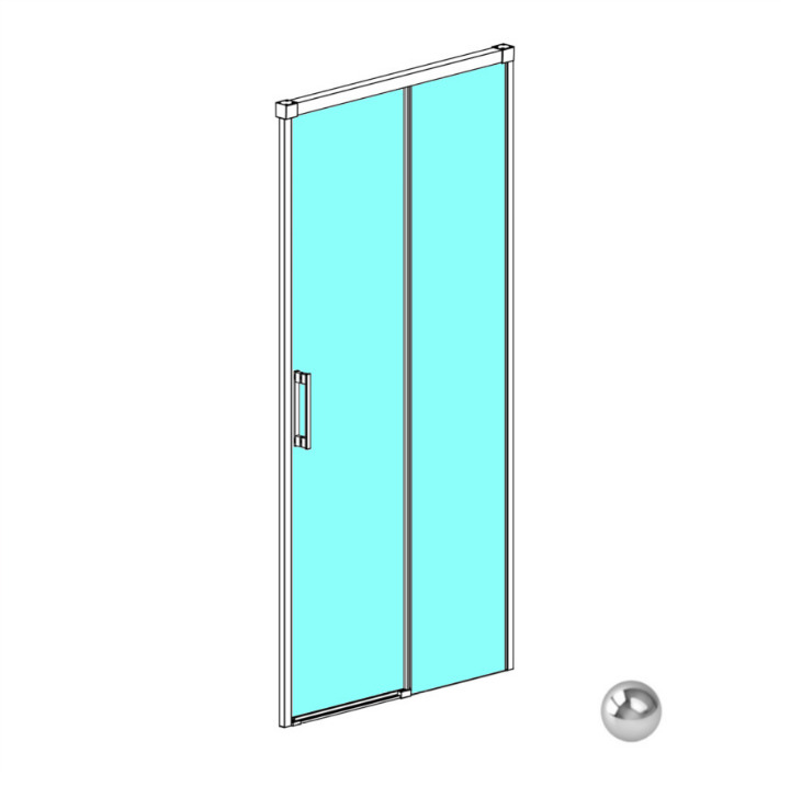 RADAWAY IDEA DWJ 130 R Дверь в нишу раздвижная, 1287-1312xH2005 мм, хром/прозрачное